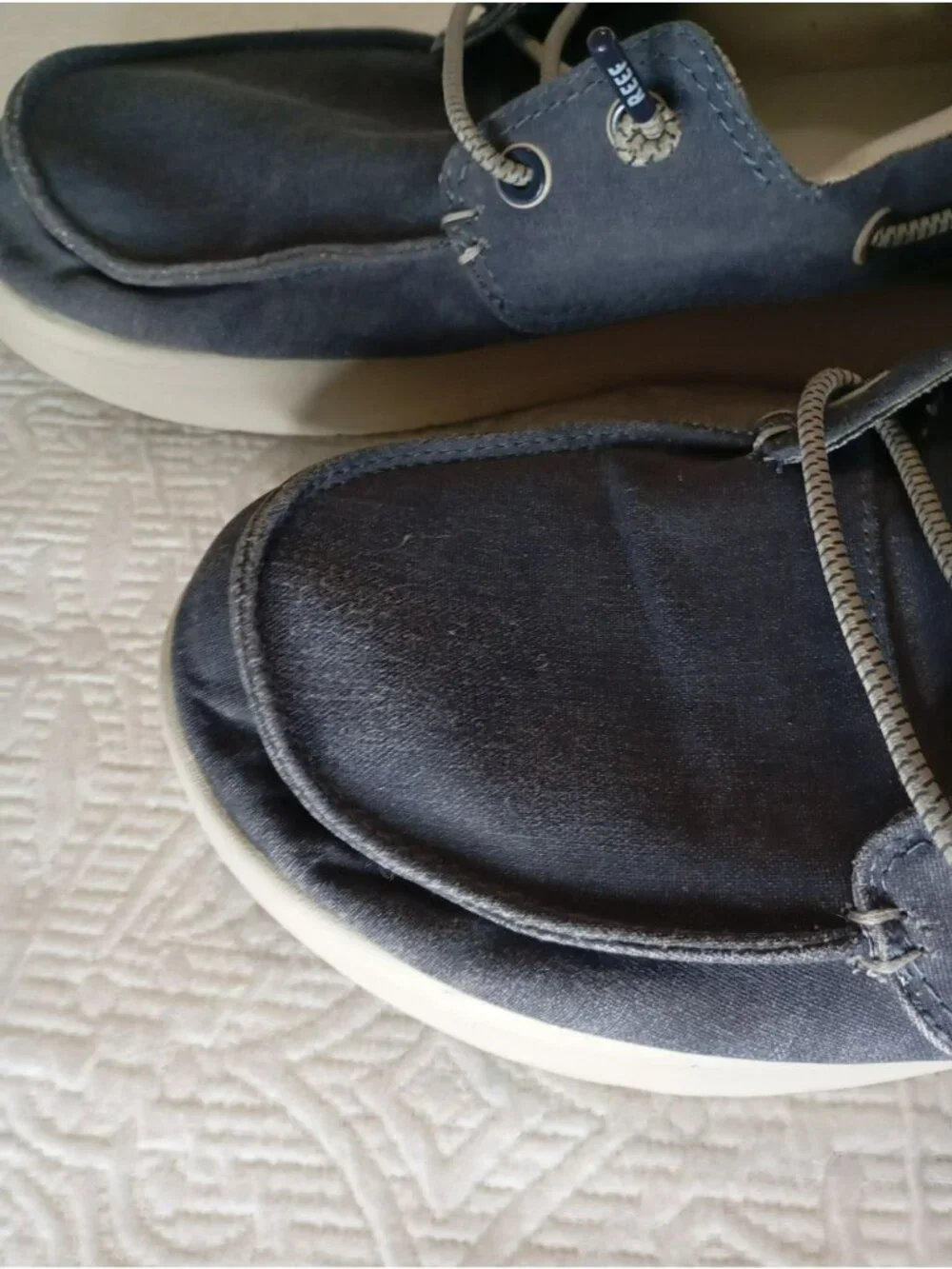Reef Mens Swellular Pier Slip-On Boat Shoes In Navy Size 11 US